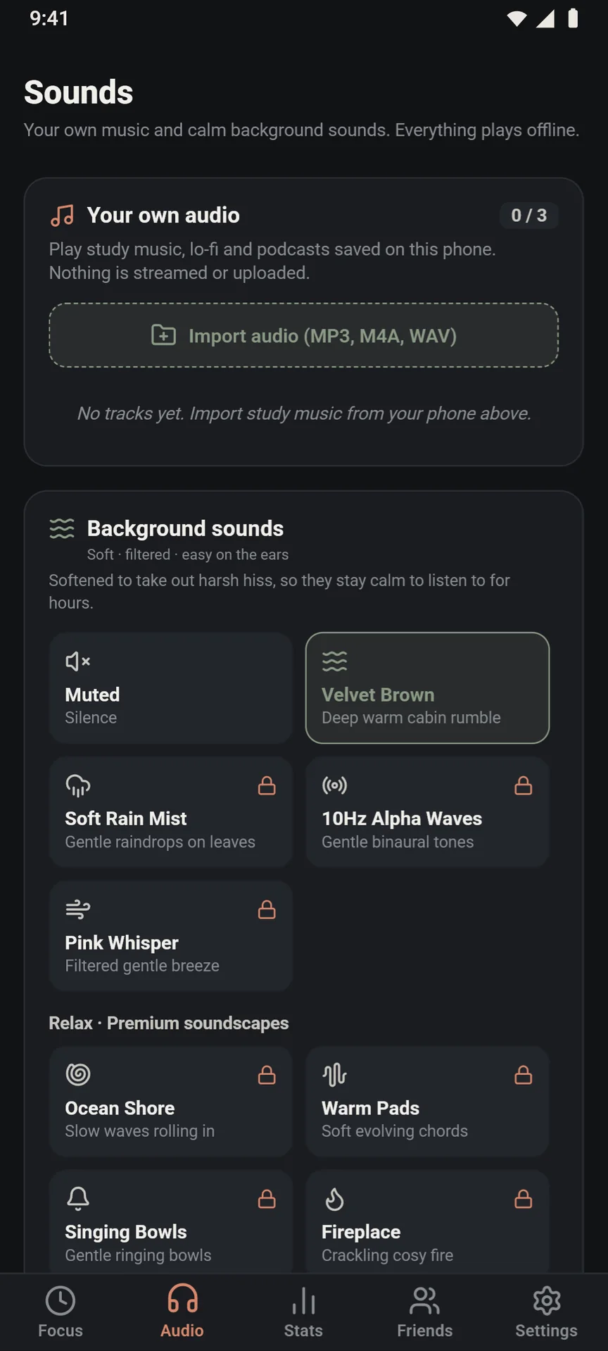 Sounds made for studying